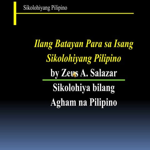 Sikolohiyang Bilang Agham na Pilipino