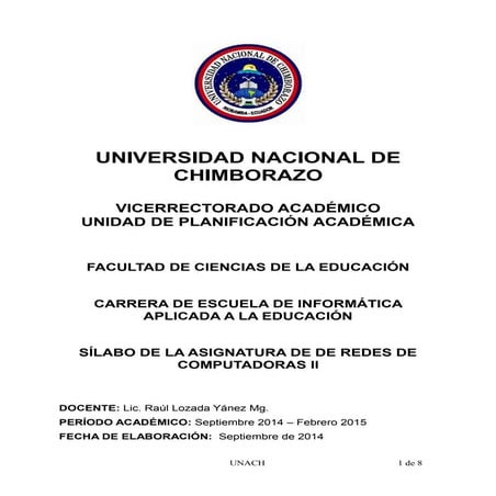 Silabo redes de computadores II