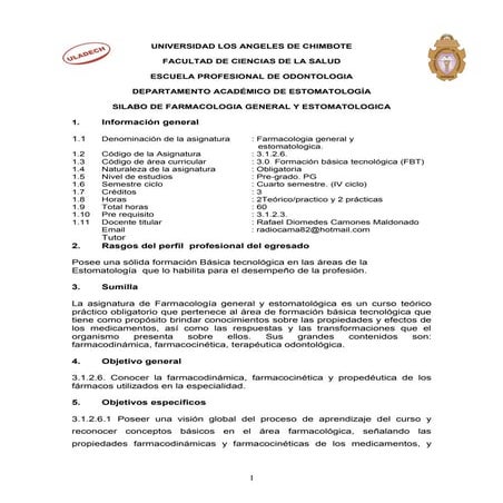 Silabo farmacologia final ene08