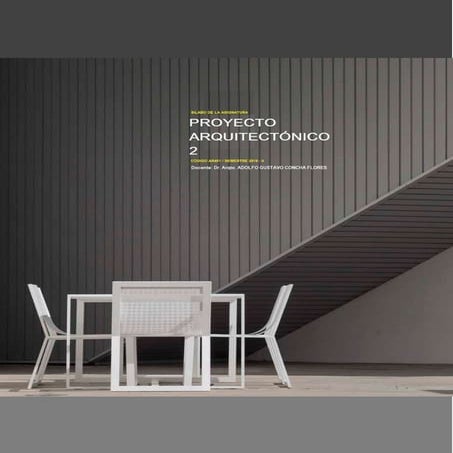 Silabo Proyecto Arquitectónico 2   2019-II