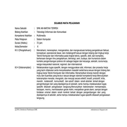 Silabus sistem-komputer-kelas-10-smk