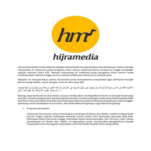 Silabus Artikel Hijramedia