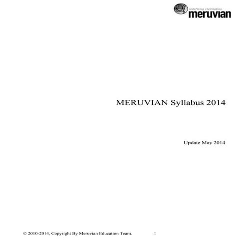 Silabus Meruvian 2014