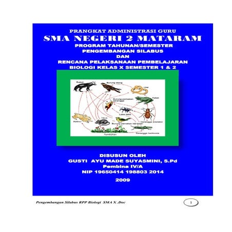 Silabus rpp biologi  x smt 1 2  sma2 mataram