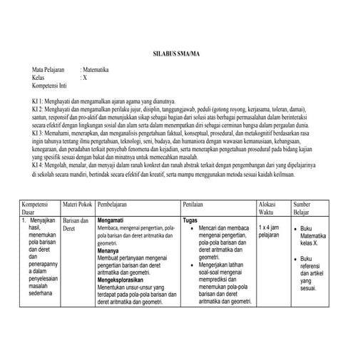 Contoh rpp sma | PPTX