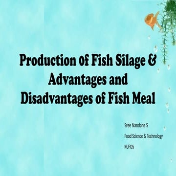 FISH SILAGE & FISH MEAL 