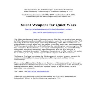 Silent Weapons for Quiet Wars by Bi...