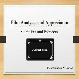 Silent era and pioneers part 1
