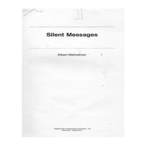 Silent Messages by Albert Mehrabian