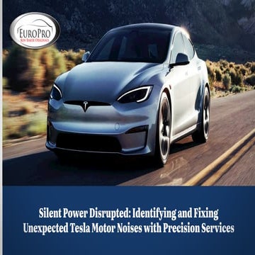 Silent Power Disrupted Identifying and Fixing Unexpected Tesla Motor ...