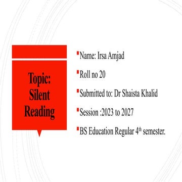 Silent Reading                         .