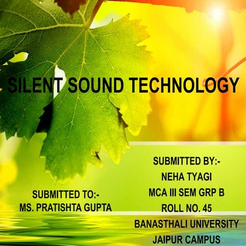 Silent sound technology NEW 