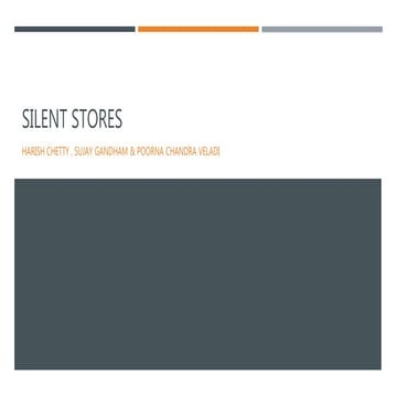 Silent stores