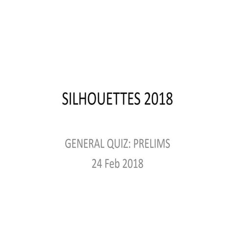 AFMC Silhouettes 2018 Quiz Prelims