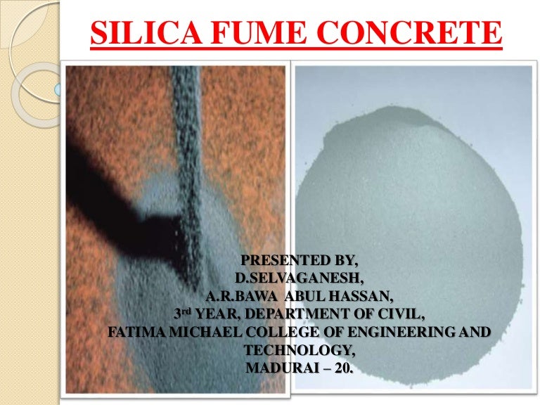 Silica fume concrete