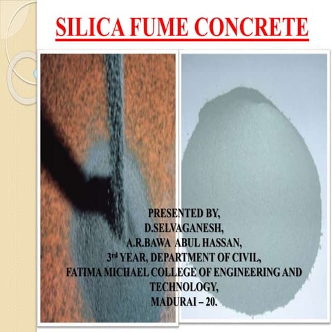 Silica fume concrete