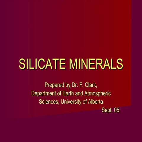 Silicate minerals