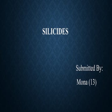 Silicides