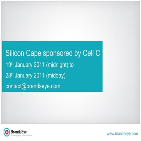 Silicon cape (sponsored by Cell C) 2011 - Jan