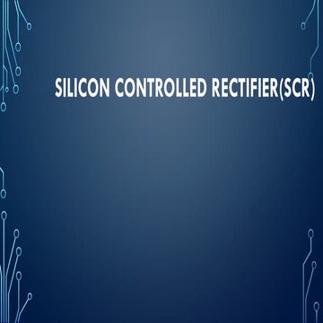 SCR~ Two Transistor Analogy | PPTX