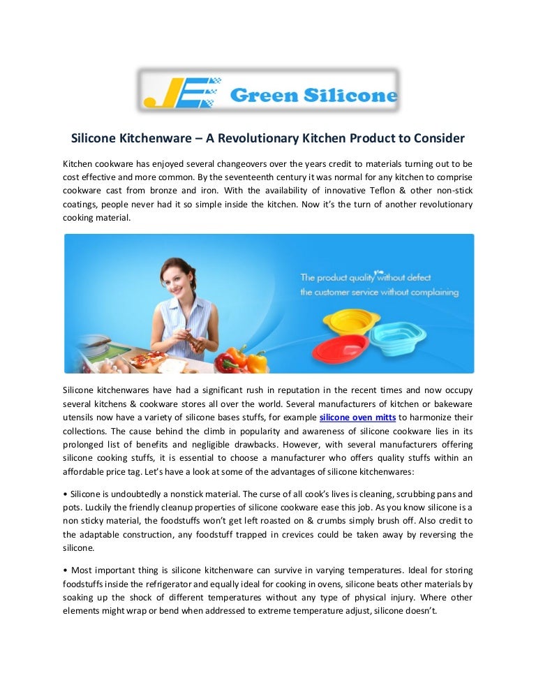 Silicone Kitchenware A Revolutionary Kitchen Product To Consider