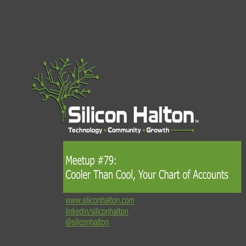 Silicon Halton Meetup 79 - Chart of Accounts