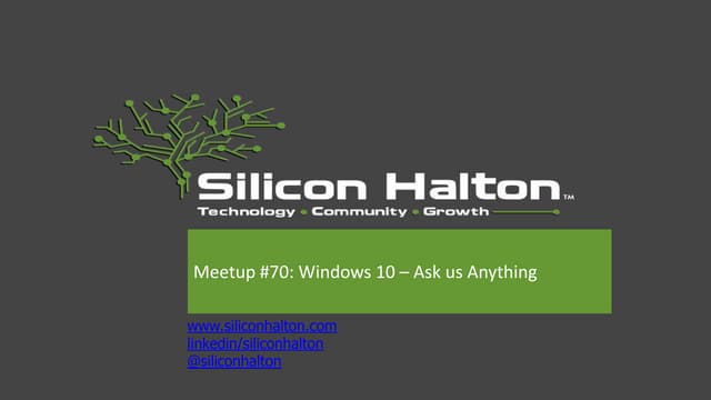Silicon Halton Meetup 70 