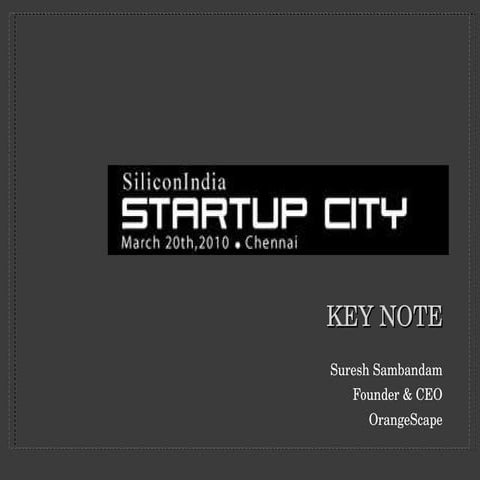 Silicon India Startup City Event   Chennai 20th March 2010