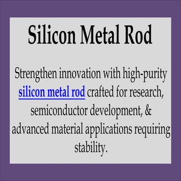 Silicon Metal Rod | PDF