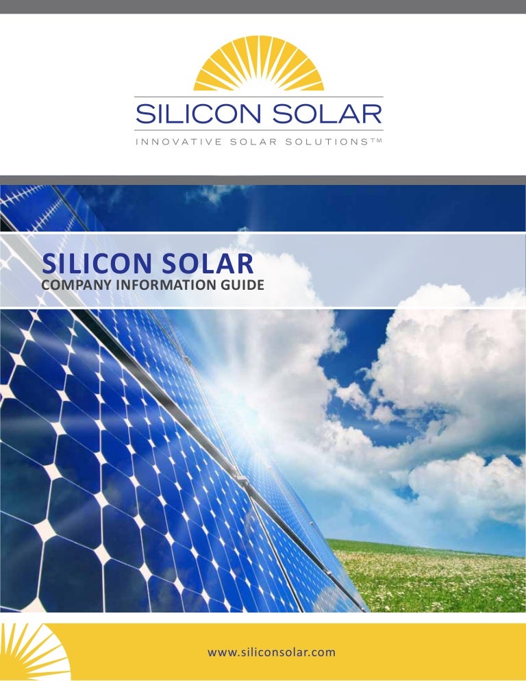 Silicon Solar Brochure Company Information Guide