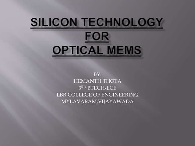 Silicon technology