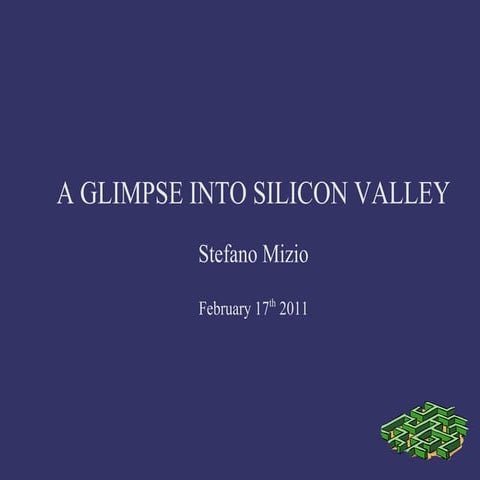 Silicon valley mizio technology scouting  alumni mip february 2011