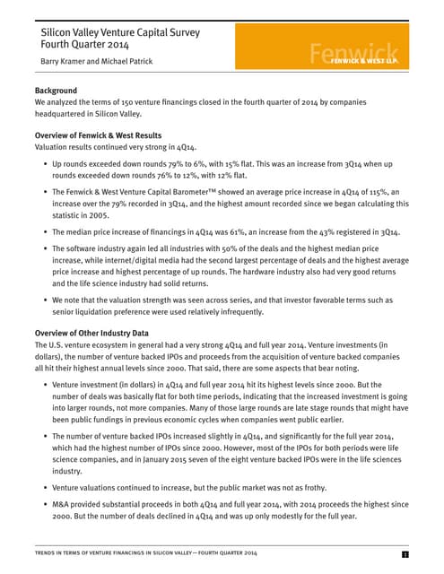 Silicon Valley VC Survey