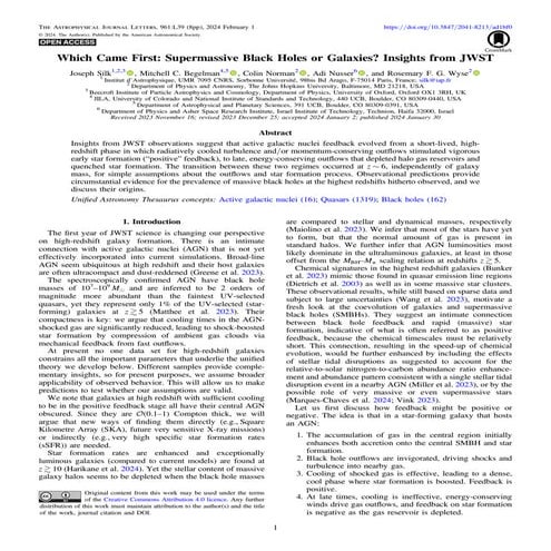 Which Came First: Supermassive Black Holes or Galaxies? Insights from JWST