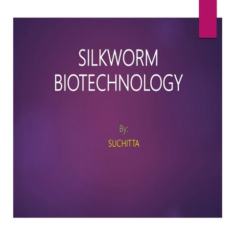 Silkworm biotechnology