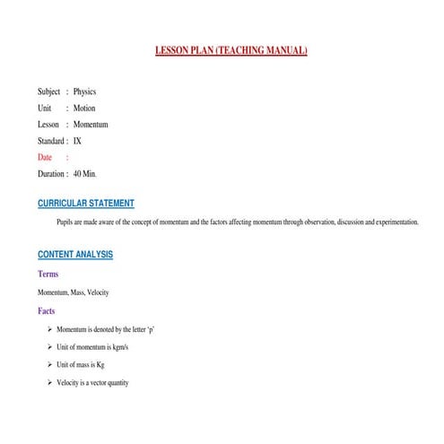 Silpa lesson plan with video 