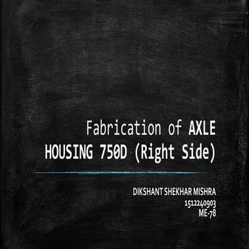 Fabrication of Axal Housing at Sil Lucknow 