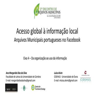 Acesso global à informação local: A...