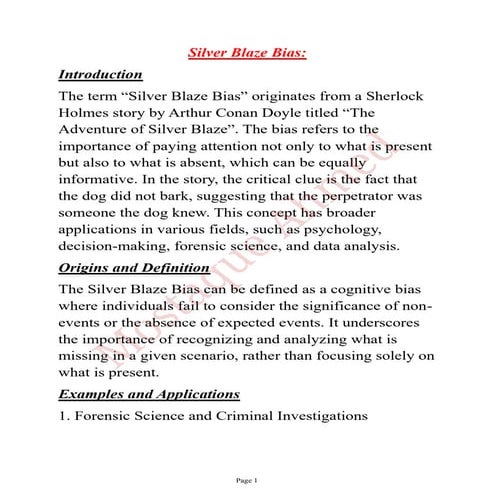 Silver blaze bias....................pdf