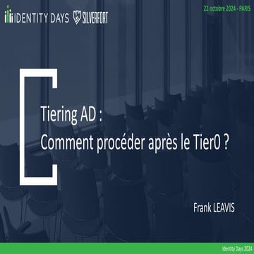 Tiering AD : Comment procéder après le Tier0 ?