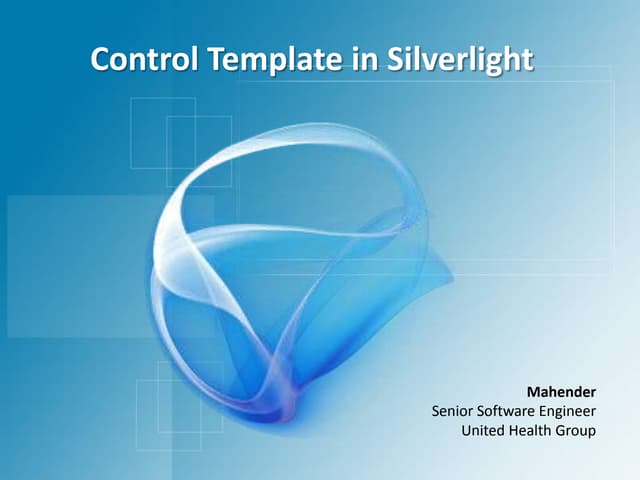 Silverlight control template