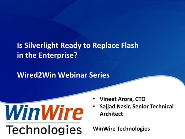 Is Silverlight Ready to Replace Flash in the Enterprise?