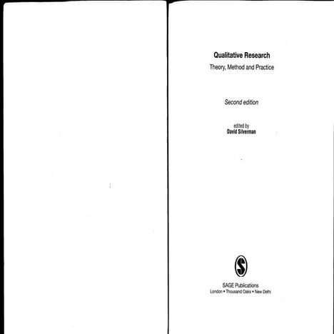 Silverman   qualitative research - chapter 2 - ethnography