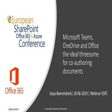 Microsoft Teams, OneDrive and Office - the ideal threesome for co-authoring d...