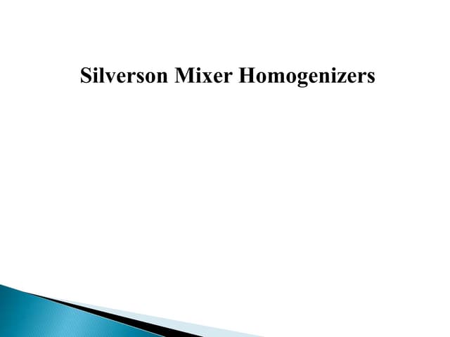 Silverson mixer