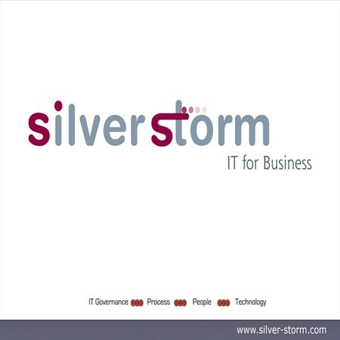 SilverStorm "Credibility and Collaboration to achieve excellence in IT Govern...
