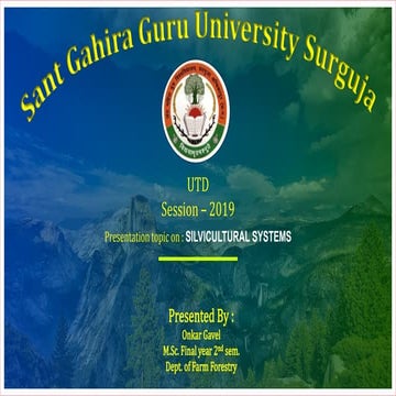 Silviculture system FOR201