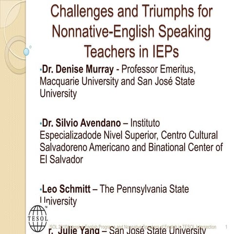 Challenges and Truimphs of Nonnative English Speakers in IEPs - Part 2