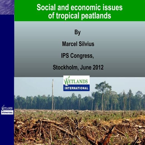 Social and economic issues of tropical peatlands