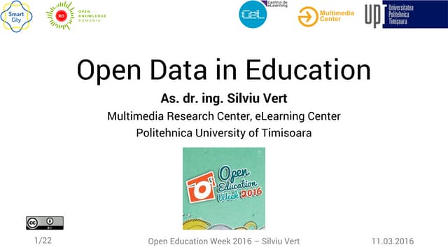 Open Data in Education (with a focus on Romania)